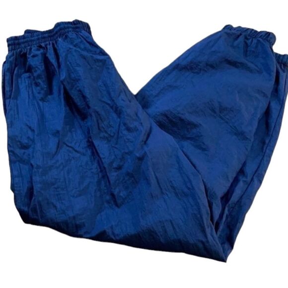 80s B.i. Gear Blue Shell Track Pants Lined - Picture 2 of 8